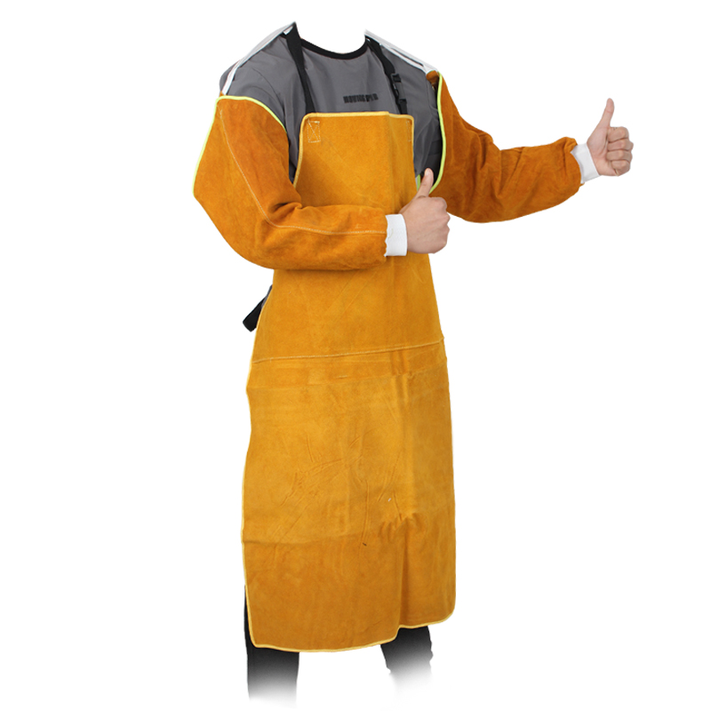 牛皮电焊围裙 焊工围裙焊接防护服 隔热防护围裙 电焊防火花围裙