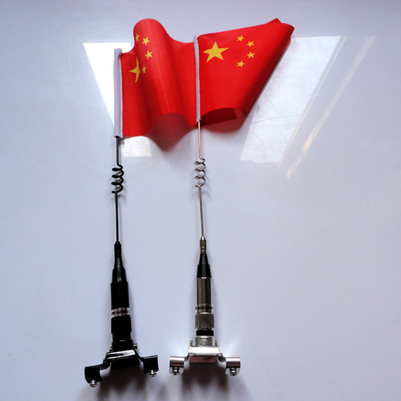 装饰改装小红旗装饰品车顶越野外观汽车天线可爱夹边通用款外置旗