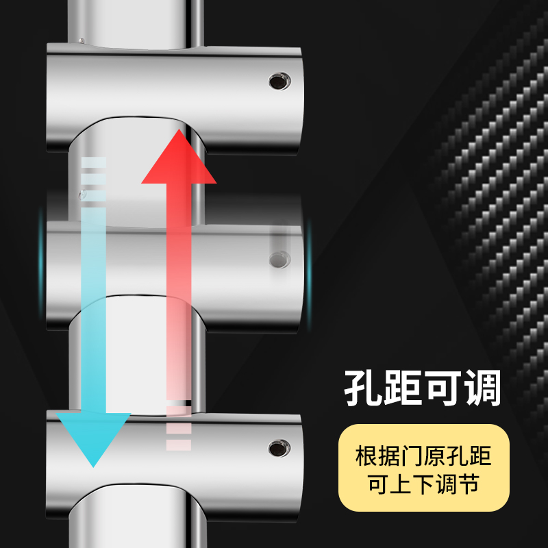 玻璃门拉手不锈钢可调节孔距圆管有框无框对装推拉地弹门木门把手