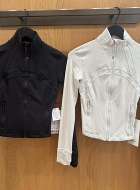 lululemon/露露乐蒙 define短款罗纹立领修身瑜伽外套夹克女