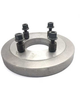 61406150车床三爪四C5C6C8C11盘根过度法兰盘卡盘爪型C螺丝连接