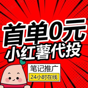 小红xhs书推流代投推送小红薯推广运营推广xhs投放笔记作品