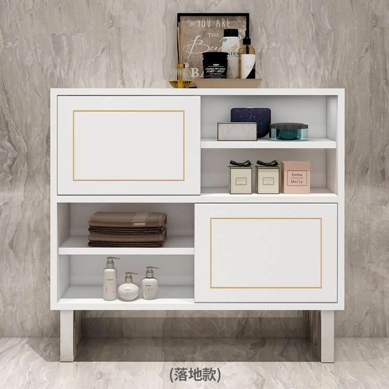 浴室防水马桶柜卫生间收纳物物柜柜壁挂吊柜落地边储置厕所实木柜