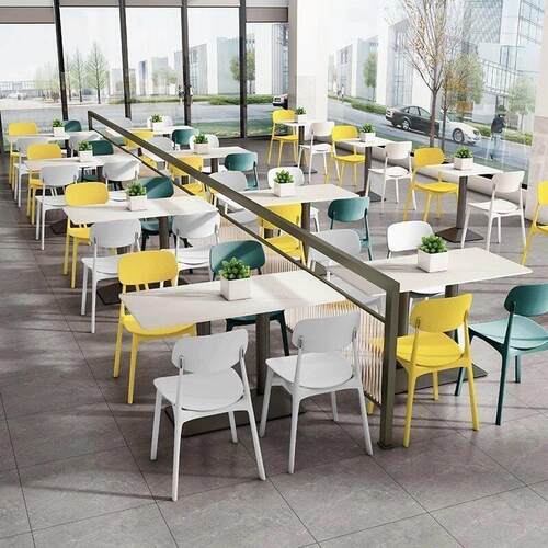 学校员工公司食堂岩板桌椅组合餐厅奶茶小吃快餐店商用餐饮餐桌椅