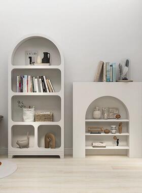 法in简82s奶油风客厅装饰柜壁炉式白色展示玄柜关洞穴网红置物架