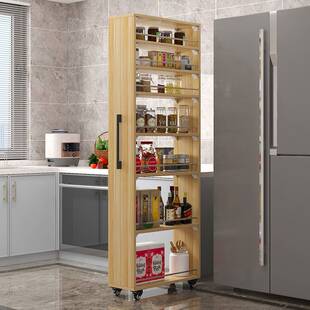 15/20/25夹缝收纳架厨房冰箱缝隙置物架窄边柜侧拉大容量可移动