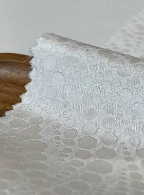 2025新品丝粘珠波16姆米14料门幅桑VSL蚕丝丝提花真面春0夏布