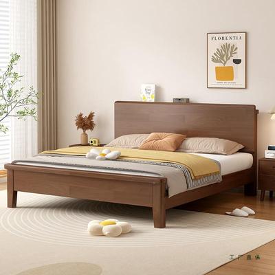 主床简实木米床约现代橡木18双人床家用卧轻985奢1.5m单人榻榻米