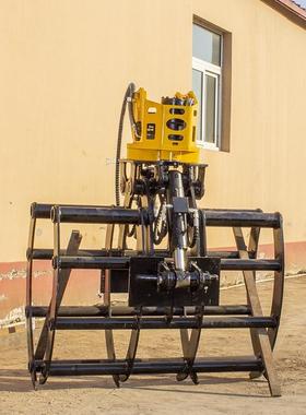 挖棉掘机抓木器草夹抓稻草棉花接杆草器抓棉机捆夹花AEY石子头抓