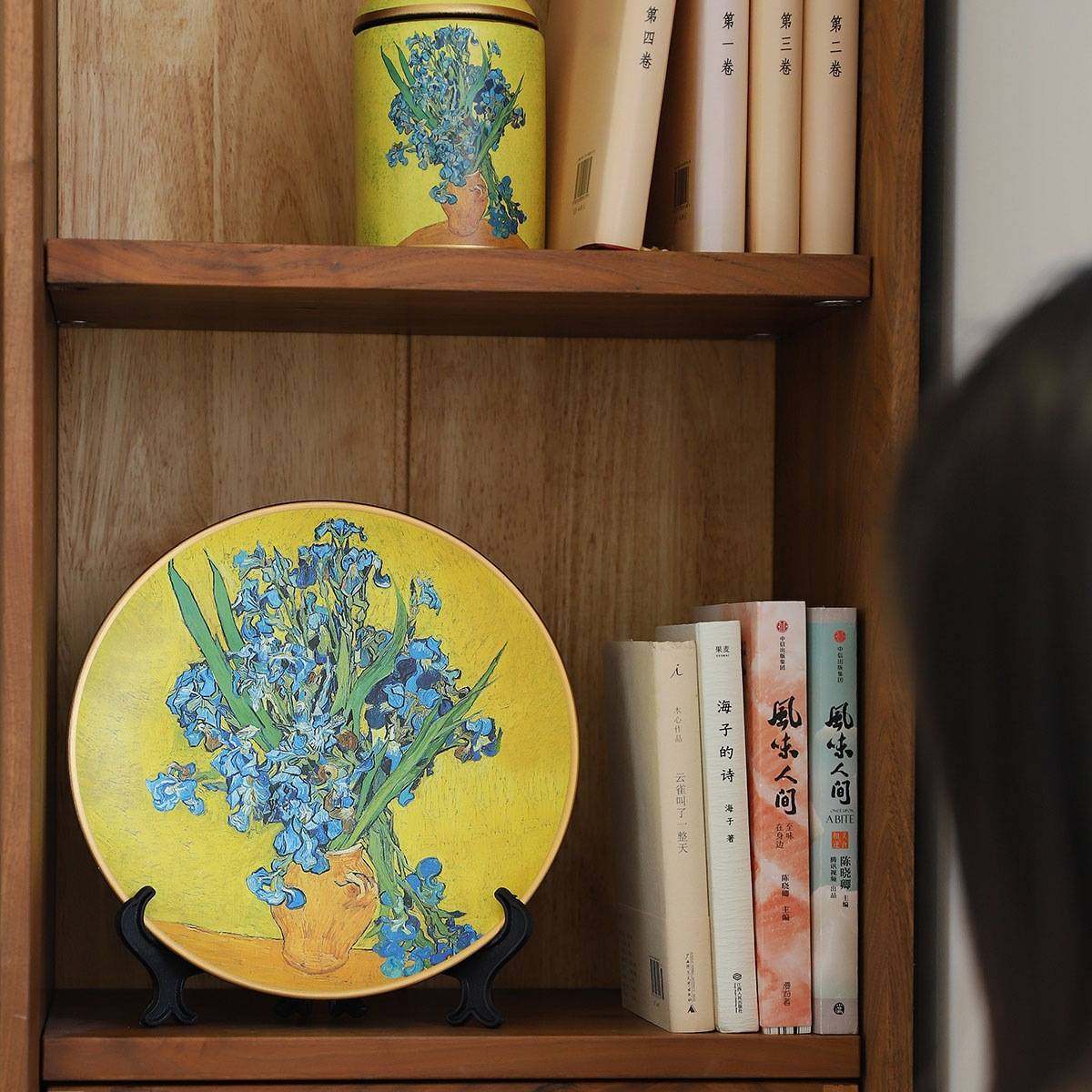 梵高油画装饰盘子美式陶瓷摆件赏盘客厅电视柜向日葵星月夜摆盘猫,玩具/童车/益智/积木/模型,垂直悬浮玩具,淘宝优惠券,粉丝福利购,淘宝优惠卷