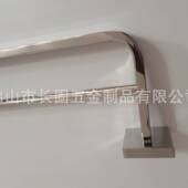 精铸方毛巾双杆304不锈钢毛巾置物架浴巾架弧形挂杆长固ST V0103