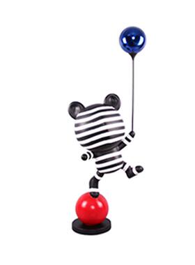 落地电杂技卡通雕摆塑件样板房玄关客厅视柜地台装饰气球熊创RVX