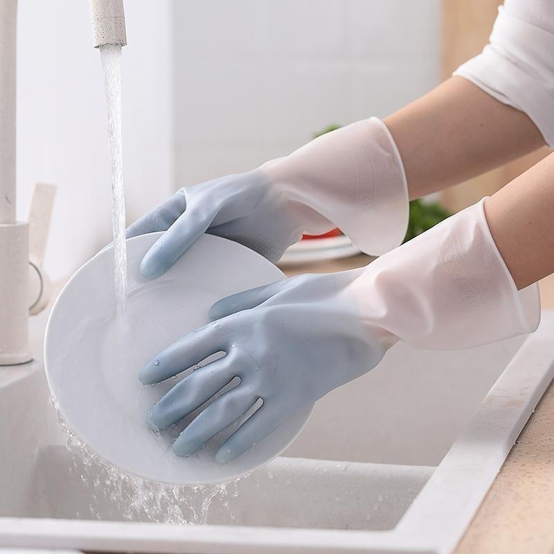 乳胶洗碗手套腈丁水厨房做家暖务洗衣服刷碗HM3110-5防清洁手套保