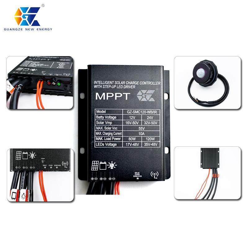 SC120带器红感应款MPPT升压控制|1JJV外2/M24V系统/12A充电电流12