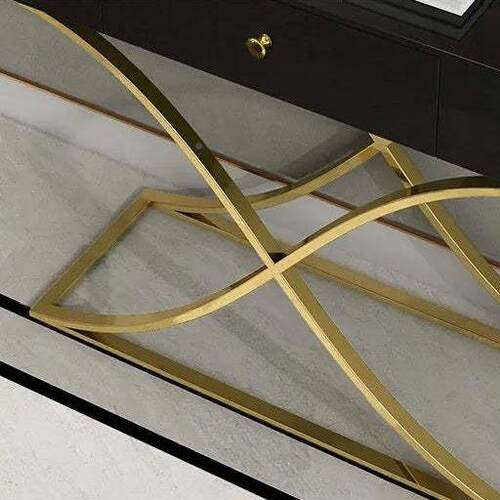 奢玄关桌不锈钢轻玄玄关台客厅饰条案台靠墙XG24带抽屉关柜门装厅