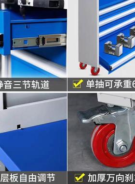车五重SHSZ-704型工具柜汽修4S店挂件板抽屉间式加厚移动零收纳金