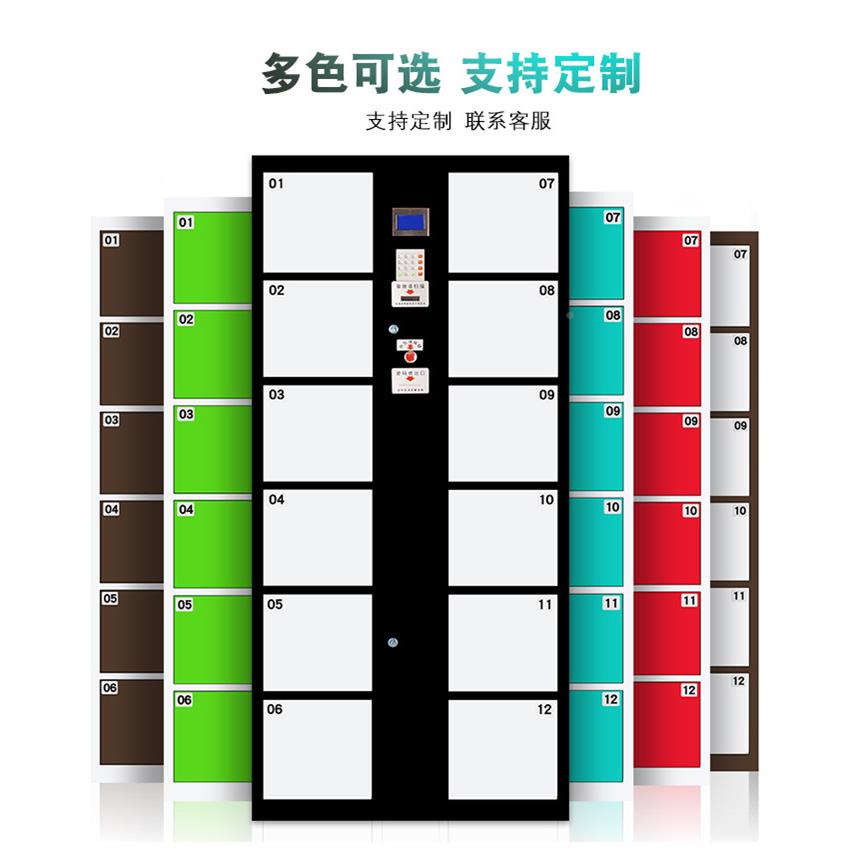 超市电子包码存智电子保险PL-CBG柜密码储物柜IC能刷条卡人脸识别
