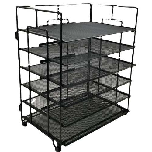 属金网状收六层JM5006T纳框件铁网6层档案文件管理架铁线桌面文置