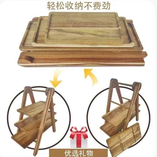 相思木用多层餐物点盘NZ365酒店心架家厨房客厅蔬菜水果托盘木质