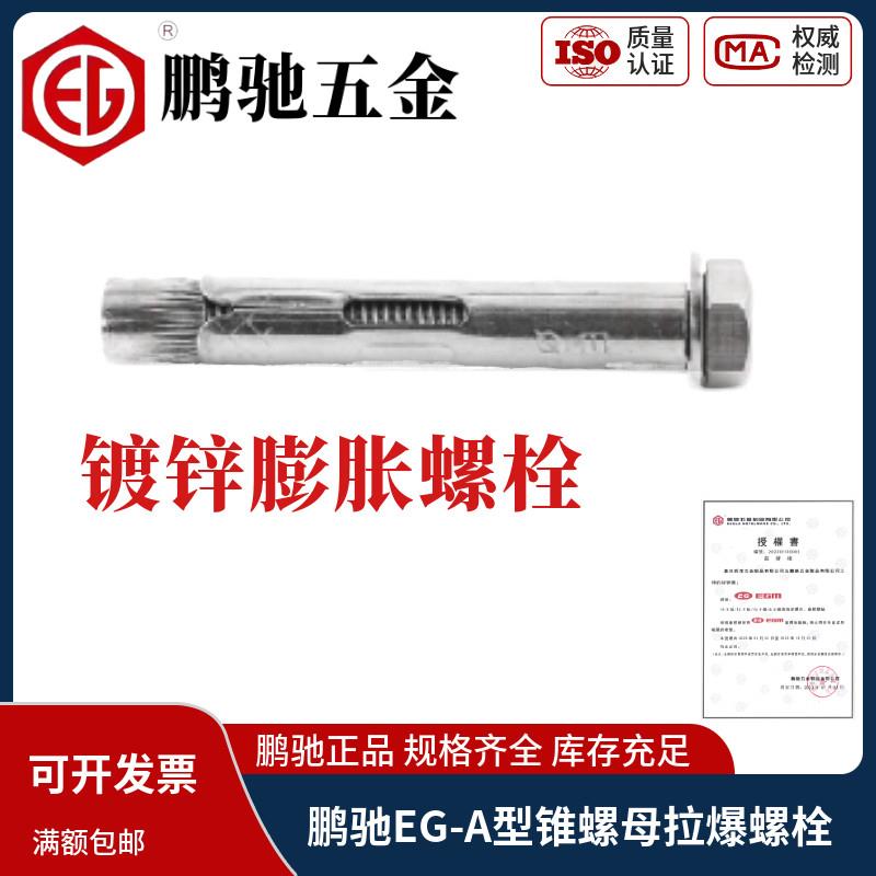 鹏驰EG镀锌A型锥螺母拉爆螺栓内置式外六角内膨胀螺丝M8M10M12M16