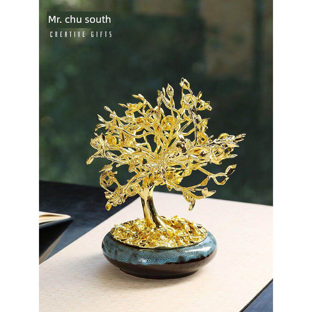 引进财富宝树饰品，手工艺品，新中国风桌面装饰，客厅门厅，办公