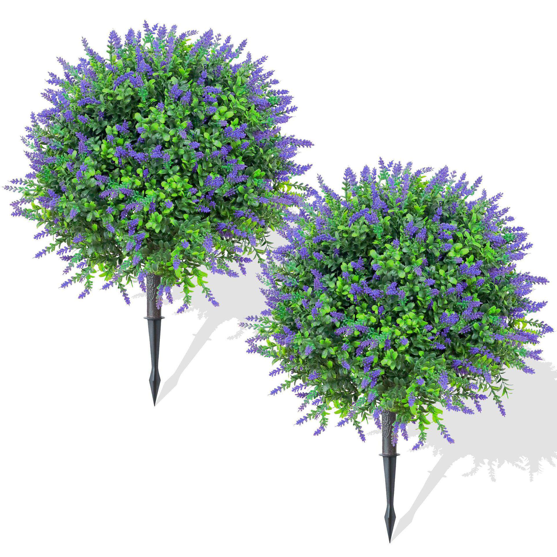 薰衣草植物可拆卸小地插逼真绿植室内外塑料假紫花装饰品仿真花