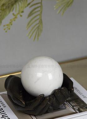 售楼样板处间创意手托球金属LMTC-015件摆现代简约客厅房家居装饰