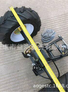 自制四轮沙滩轮摩托配车后桥两轮改三后轴改69938装件总碟刹成8寸