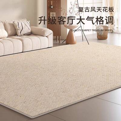 地毯擦客厅奶油风高感纯Sfyr6241卧室地毯大面级积色免洗可轻奢防