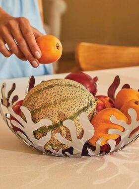 现019代奢创意镂空家水果篮果盘轻摆件客厅用酒店民宿板间摆台样