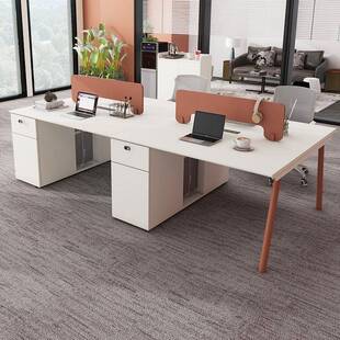 办公桌简约现家具位办公桌椅组合双两4四6人位员工办公家具职员桌