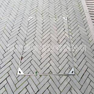 方形圆形不井锈井盖隐钢形装 铺砖盖市政隐形井井盖 饰盖365下沉式