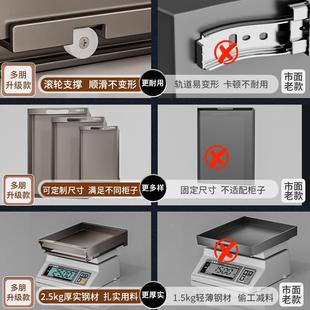 394拉枪灰橱柜篮抽滚轮抽拉式 厨房置架下水槽深柜物碗碟屉收纳盒