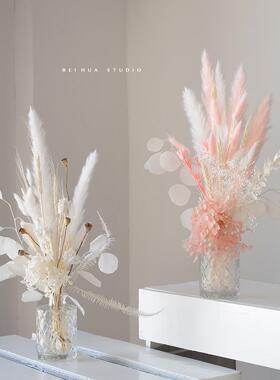 ins干花玻花璃瓶插花板束餐套家55691062居样间拍摄摆件北欧台面