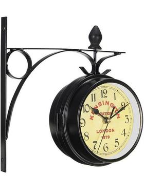 欧式家创意钟表铁艺饰双挂钟厂家批居发复古装饰客厅钟面XGE挂挂