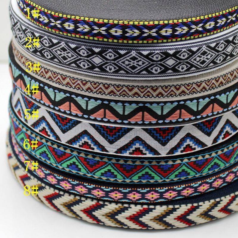 东彩货精辅风品窄花边彩色民族织带料花边手工JVS刺绣娃衣服装饰