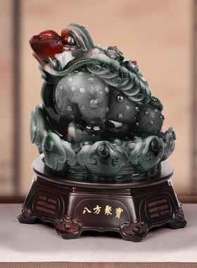 室金蟾摆件财大号三开足蟾蜍业礼品金蝉GIT店铺办公收招银台装饰