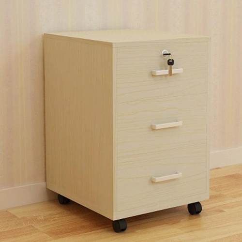 易地定式文件柜落活动柜资料矮柜可移1247动带锁三抽屉简收纳柜可