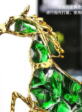 轻奢高档马到成件功高级感摆厅书房BJ-0327办装公室合金饰品摆客