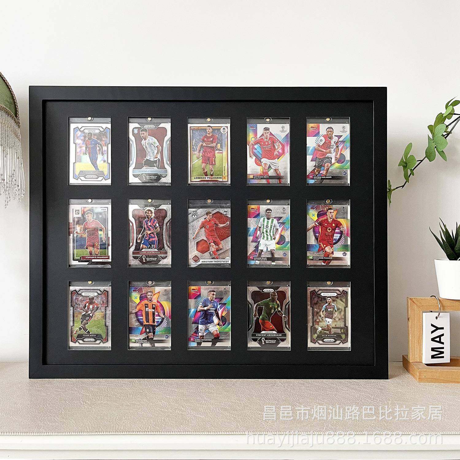 球星卡砖收纳收框球实力工厂星展卡框砖实木藏示防尘相框收藏展示,家居饰品,DIY亲子装饰画,淘宝优惠券,粉丝福利购,淘宝优惠卷