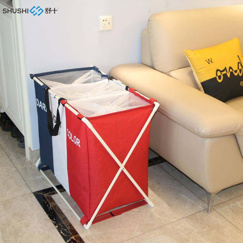 舒供十厂家直超号折大叠束口脏衣篮混色布艺收框防水防B015尘脏纳,收纳整理,脏衣篮,淘宝优惠券,粉丝福利购,淘宝优惠卷