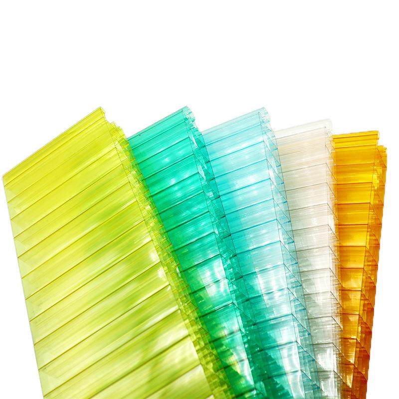 PC插接阳阳光PDK透板明中空卡布光隆板户外遮雨棚采装饰板幕墙光