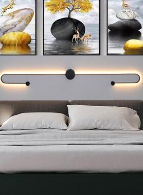 新直型极简房间24496款灯卧室客厅电视背景墙床头现代线客厅简型