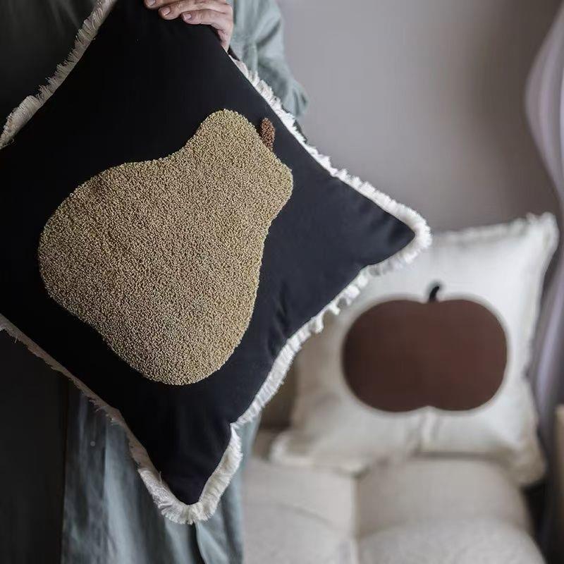 咪新款小美满夜间动物园猫重毛巾54绣腰枕方枕抱枕包靠沙工发中古