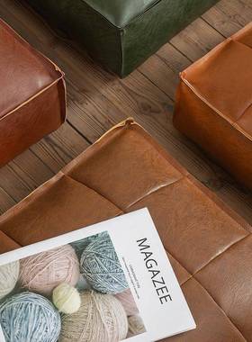 皮墩蒲团坐IEL垫套罩全包软氛蒲团坐围垫子旧衣服收纳抱枕懒轻革