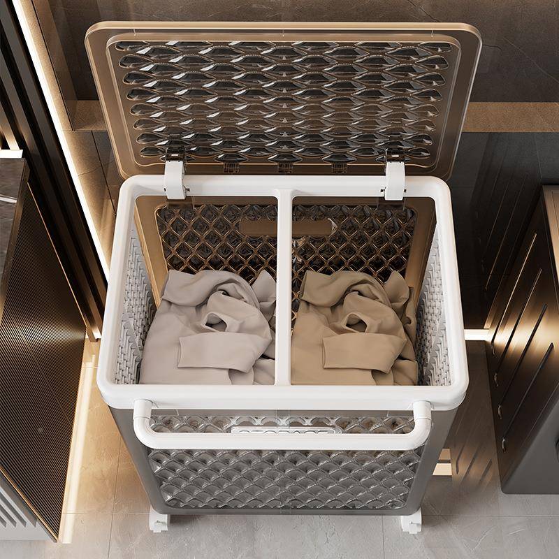 折友耐脏衣篮盖叠式浴室卫生间大容量F985-986脏衣服纳收纳筐卧室