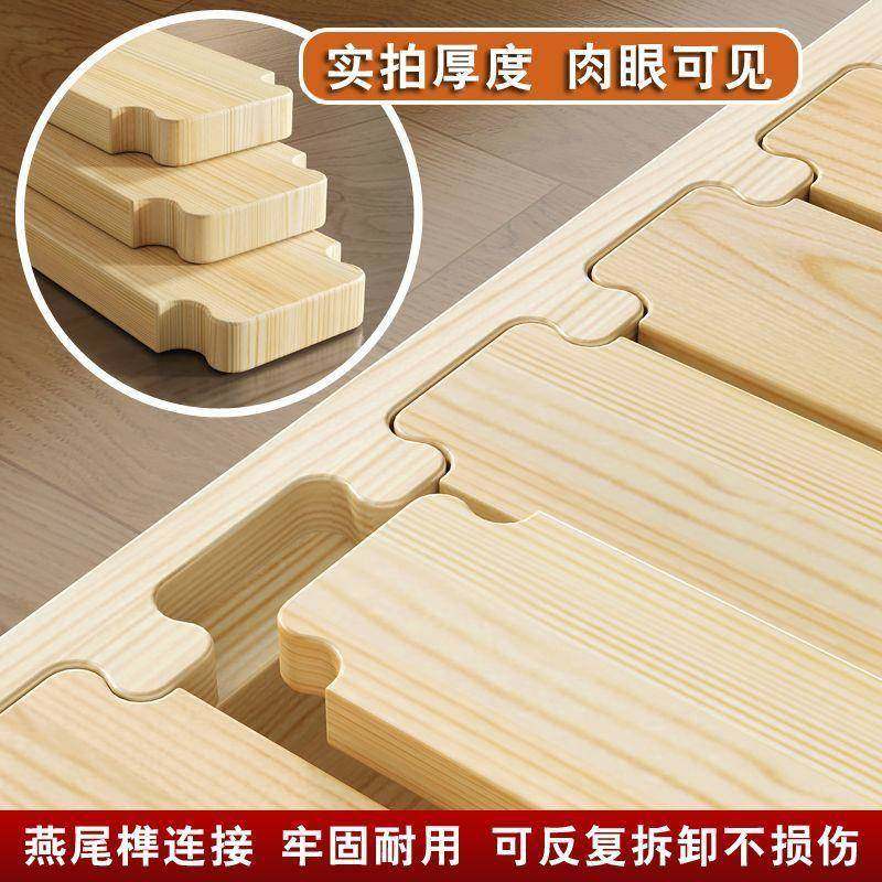 无床头实木床无胶水漆实木床架全榫卯结实木踏见详情米踏满架铺构