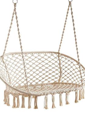 i织ns庭院户外双人吊椅北欧手工编室内秋花千宿园吊床87682民网格