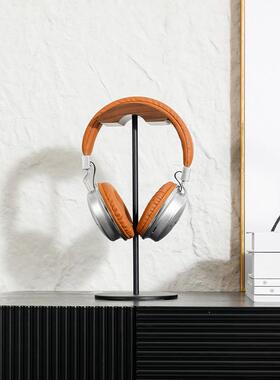 新款用家居品LMW房间放装饰核桃木耳机架创意客厅电视柜开格家摆