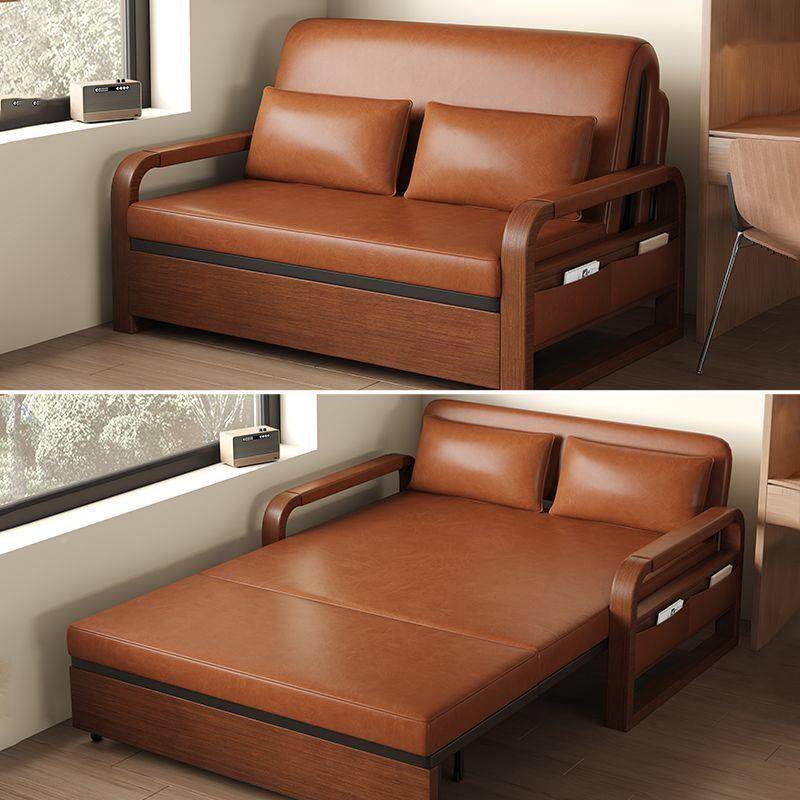 客新款沙油发床中式折叠GZK床功能一体两用双人厅蜡皮沙发多床伸